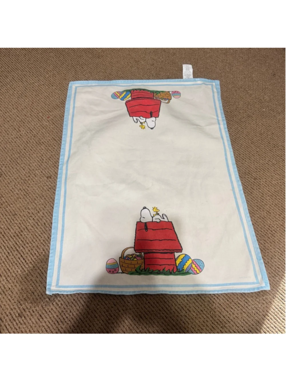 Williams Sonoma Snoopy & Woodstock Easter Kitchen Towel